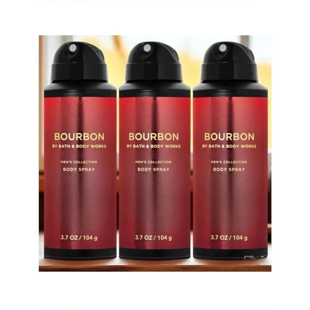 Bath & Body Works Lot of 3 Bourbon Men’s Collection Pepper Amber Oak Body Spray